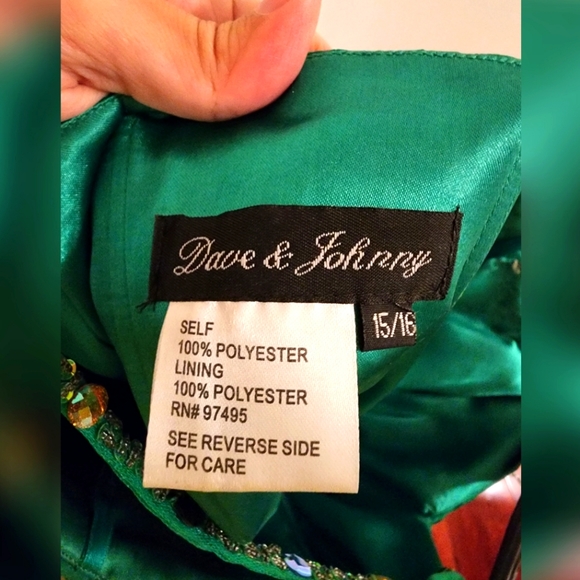 Dave and Johnny emerald grogeous evening dress - Picture 5 of 7